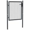 vidaXL Portail de jardin grillag&eacute; en acier galvanis&eacute; gris 100 x 75 cm