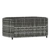 vidaXL Salon de jardin 3 pcs avec coussins Gris R&eacute;sine tress&eacute;e