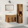 vidaXL Ensemble de mobilier de salle de bain 3 pcs Bois Ancien