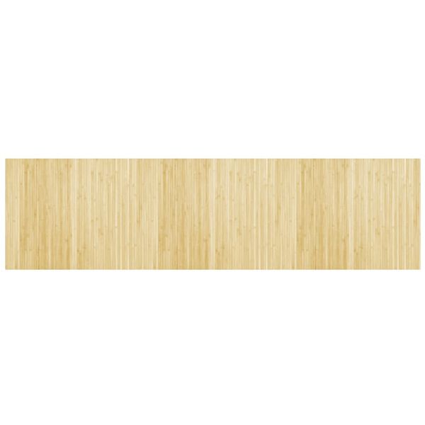 vidaXL Tapis rectangulaire naturel clair 80x300 cm bambou