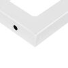 vidaXL Supports d'&eacute;tag&egrave;res pour lavabo 2 pcs blanc rectangulaire acier