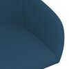 vidaXL Chaise pivotante de salle &agrave; manger Bleu Velours