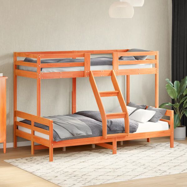 vidaXL Lit superpos&eacute; sans matelas 80x200/120x200 cm bois massif