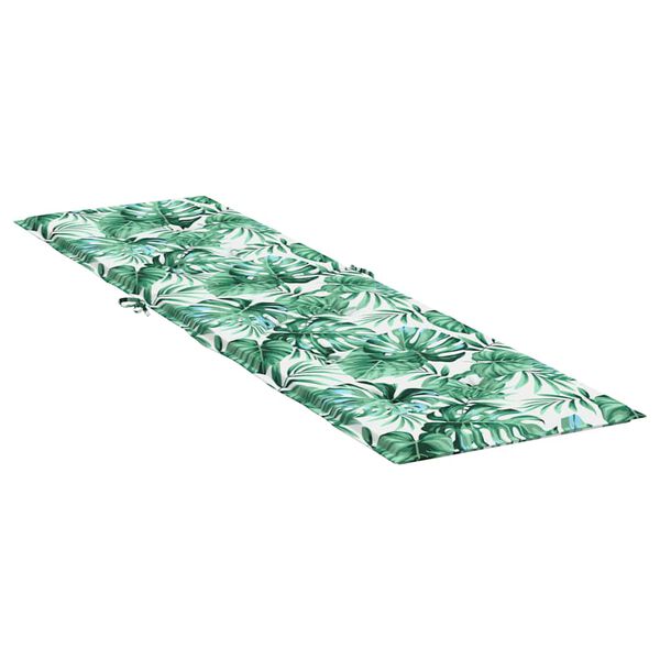vidaXL Coussin de chaise longue motif de feuilles tissu oxford