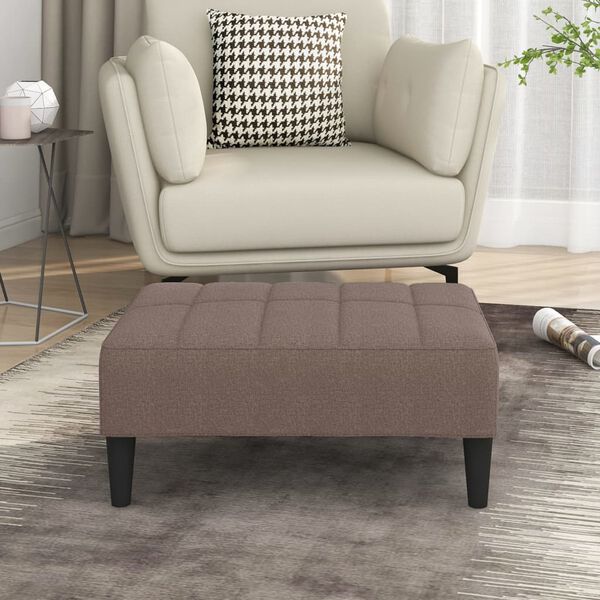 vidaXL Repose-pied Taupe 78x56x32 cm Tissu