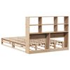 vidaXL Lit biblioth&egrave;que sans matelas 150x200 cm bois massif
