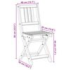 vidaXL Chaise de jardin 8 pcs Huile Naturelle 40 x 42 x 85 cm