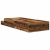 vidaXL Cadre de lit avec rangement Bois Ancien 90 cm Bois d'ing&eacute;nierie
