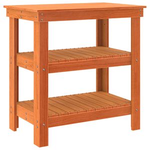 vidaXL &Eacute;tabli avec &eacute;tag&egrave;re 78,5 x 50 x 80 cm Bois de pin massif