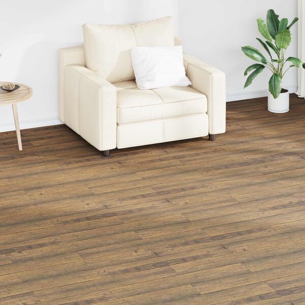 vidaXL Planches de sol 36 pcs Brun Noy&eacute; 5,02 m&sup2; PVC
