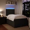vidaXL Sommier &agrave; lattes de lit avec matelas Noir 120x200 cm Velours