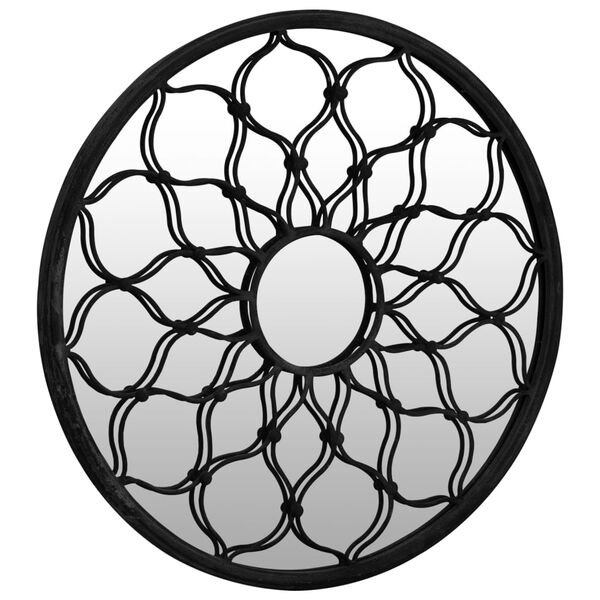 vidaXL Miroir Noir 60x3 cm Fer pour utilisation &agrave; l'int&eacute;rieur