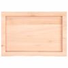 vidaXL Comptoir de salle de bain 60x40x(2-4) cm bois massif non trait&eacute;