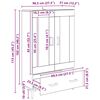 vidaXL Haut Armoire avec tiroir Ch&ecirc;ne artisanal 69,5 x 31 x 115 cm