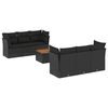 vidaXL Salon de jardin 7 pcs avec coussins noir r&eacute;sine tress&eacute;e