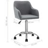 vidaXL Chaise pivotante &agrave; manger Gris clair Tissu