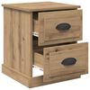 vidaXL Cabinet de chevet 2 pcs Ch&ecirc;ne artisanal 39 x 39 x 47.5 cm