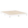 vidaXL Cadre de lit sans matelas blanc 200x200 cm bois d'ing&eacute;nierie