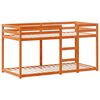 vidaXL Lit superpos&eacute; sans matelas cire marron 90x200 cm pin massif