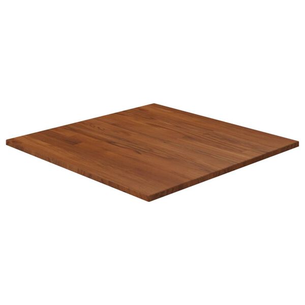 vidaXL Dessus de table carr&eacute; Marron fonc&eacute;60x60x1,5cm Bois ch&ecirc;ne trait&eacute;