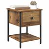 vidaXL Table de chevet Bois ancien 34 x 35,5 x 45 cm Bois d'ing&eacute;nierie