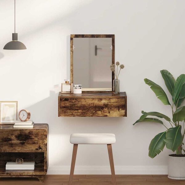vidaXL Table de Toilette Marron 60 x 40 x 70 cm Bois d'ing&eacute;nierie