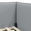 vidaXL Cadre de lit d'angle Gris clair 80 x 200 cm Velours