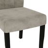 vidaXL Chaises &agrave; manger lot de 6 gris clair velours