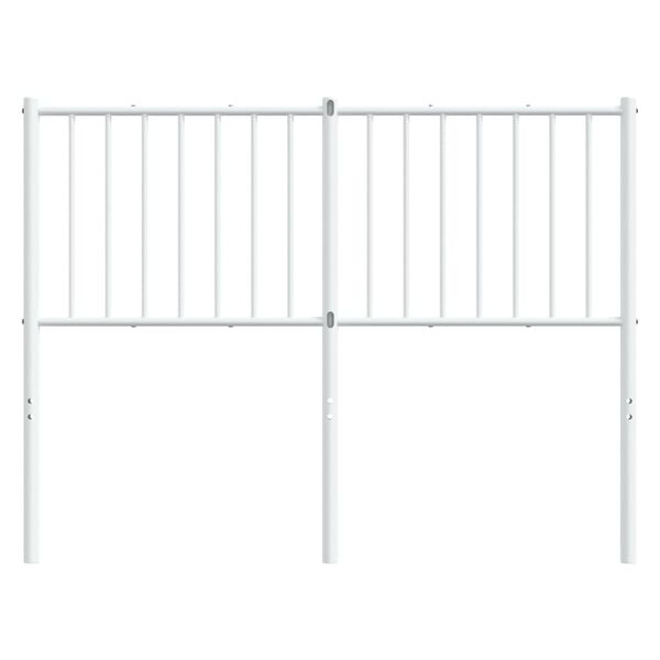 vidaXL T&ecirc;te de lit m&eacute;tal blanc 120 cm