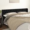 vidaXL T&ecirc;te de lit avec oreilles Noir 183x16x78/88 cm Velours