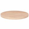 vidaXL Dessus de table rond &Oslash;30x2,5 cm Bois de ch&ecirc;ne massif non trait&eacute;