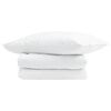 vidaXL Duvet d'&eacute;t&eacute; simple avec oreiller 2 pcs Blanc Plume de canard