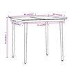 vidaXL Ensemble &agrave; manger de jardin coussins 5 pcs Beige/noir