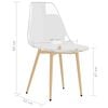 vidaXL Chaises &agrave; manger lot de 6 Transparent PET
