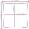 vidaXL Voile d'ombrage 160 g/m&sup2; carr&eacute; sable 7x7 m PEHD