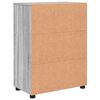 vidaXL Cabinet de salle de bain avec porte Gris Sonoma 60 x 35 x 80 cm