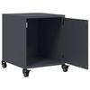vidaXL Tables de chevet 2 pcs anthracite 36x39x43,5 cm acier