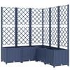 vidaXL Jardini&egrave;re avec treillis bleu gris 120x120x136 cm PP