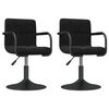 vidaXL Chaises pivotantes &agrave; manger lot de 2 noir velours