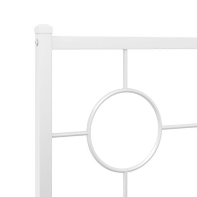 vidaXL Tête de lit métal blanc 75 cm