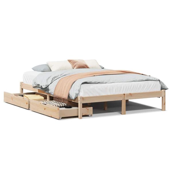 vidaXL Cadre de lit sans matelas 120x200 cm bois de pin massif
