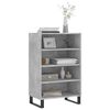 vidaXL Buffet haut gris béton 57x35x90 cm bois d'ingénierie