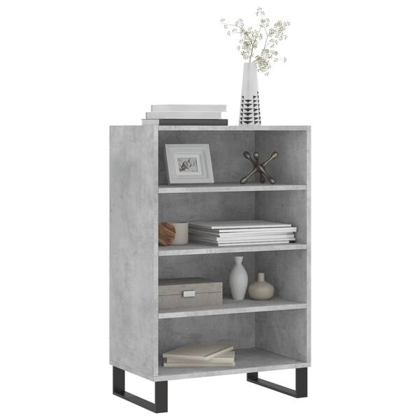 vidaXL Buffet haut gris béton 57x35x90 cm bois d'ingénierie