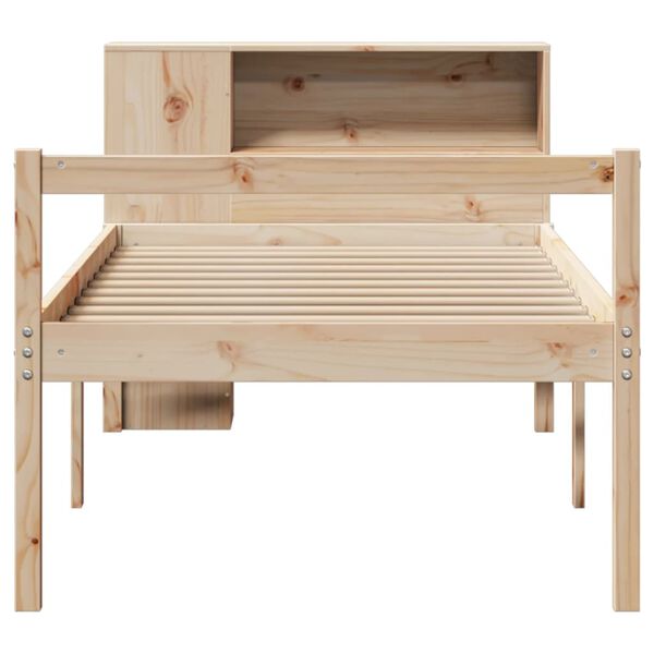 vidaXL Lit biblioth&egrave;que sans matelas 90x190 cm bois de pin massif