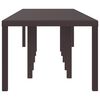 vidaXL Table de jardin pour repas Marron 350 x 100 x 73 cm polyrotin