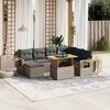 vidaXL Salon de jardin 8 pcs avec coussins gris r&eacute;sine tress&eacute;e