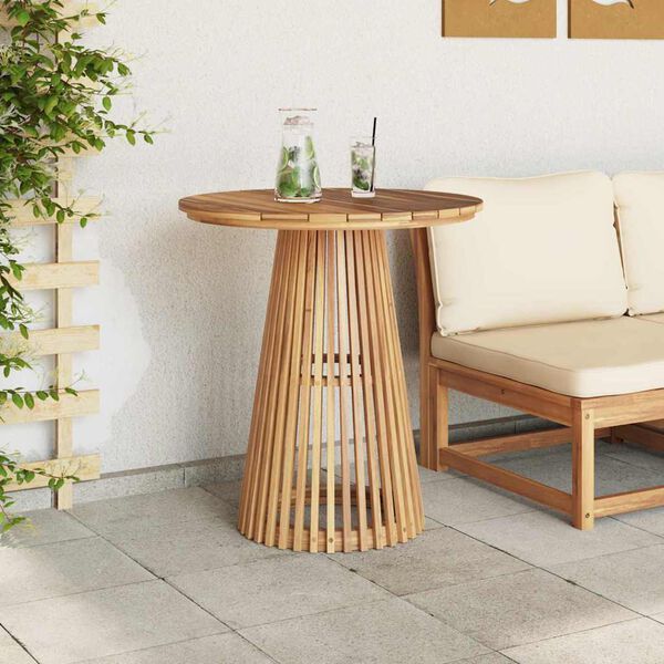 vidaXL Table d'appoint Marron 70 x 70 x 75 cm Bois de teck massif
