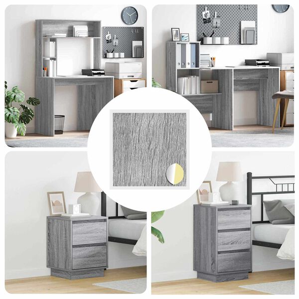 vidaXL Couverture de vis auto-adh&eacute;sive 12 pcs Gris Sonoma