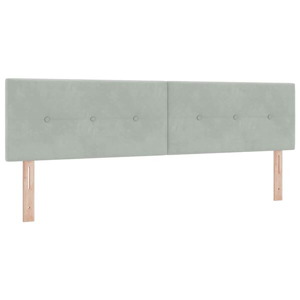 vidaXL T&ecirc;te de lit avec t&ecirc;te de lit Gris clair 180 cm Cuir synth&eacute;tique