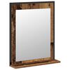 vidaXL Ensemble de mobilier de salle de bain avec porte 2 pcs Marron